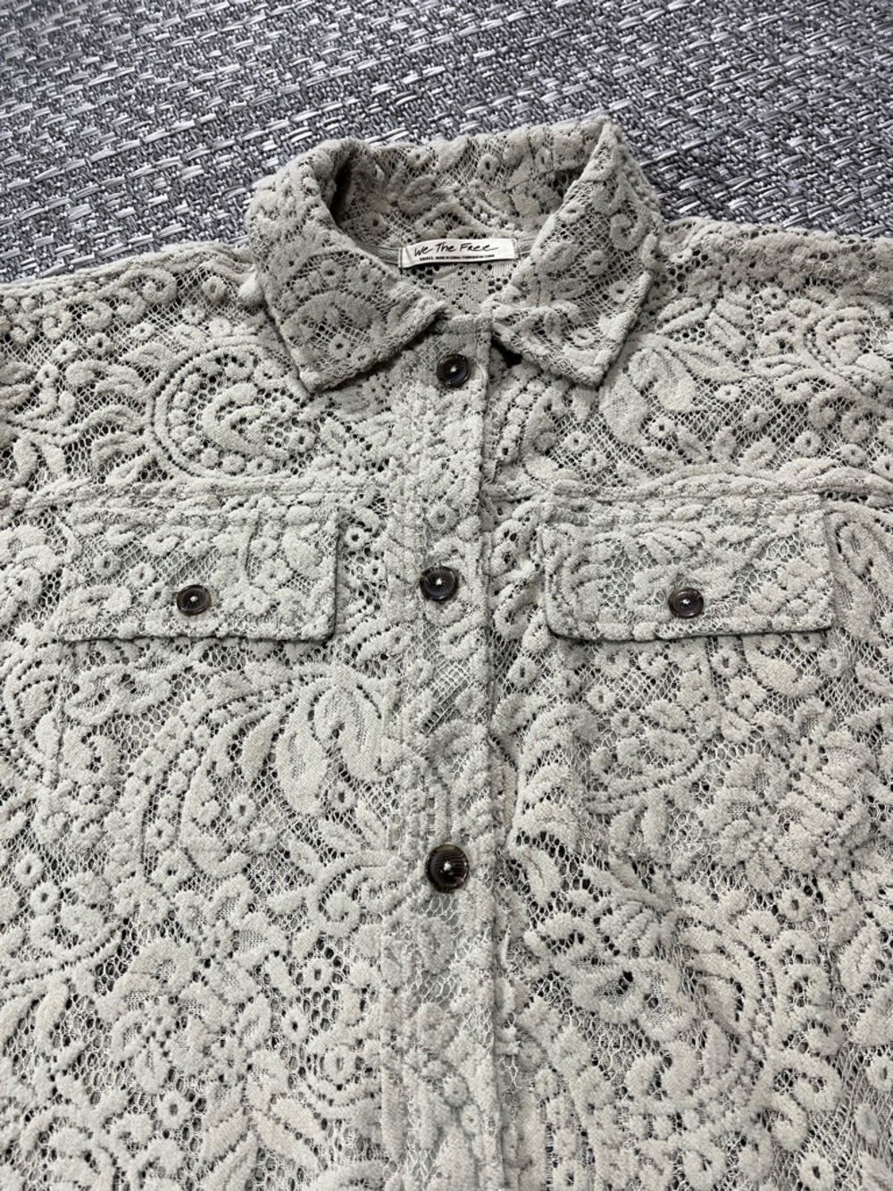 Free People | Oversized Lace Ruby Shacket - Picture 5 of 16